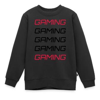 Gaming Gaming Gaming Gaming Gaming - Kids Premium Organic Sweatshirt - black - Front - AI Model Kid Female (0cm)