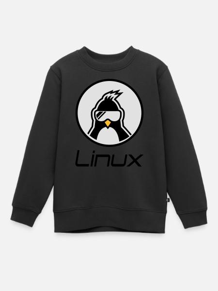 linux - Sweat Premium enfant bio - noir