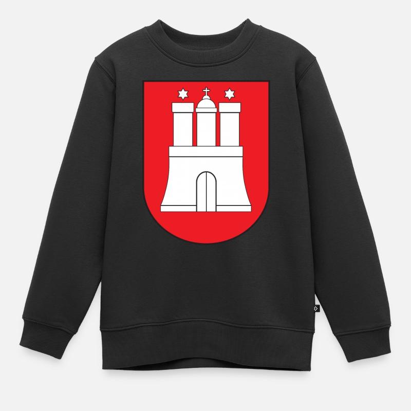 Hamburg - Kinder Premium Organic Sweatshirt - Schwarz