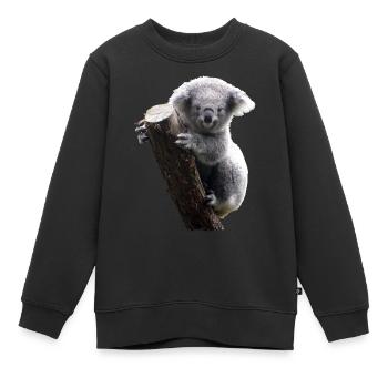 Koala - Kinder Premium Organic Sweatshirt - Schwarz - Vorne - AI Model Kid Female (0cm)