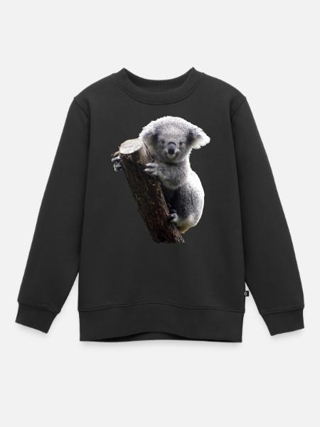 Koala - Kinder Premium Organic Sweatshirt - Schwarz