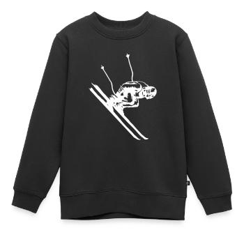 Skifahrer, Skifahren - Kinder Premium Organic Sweatshirt - Schwarz - Vorne - AI Model Kid Female (0cm)