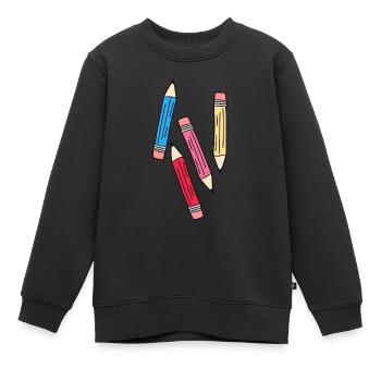 Stifte - Kinder Premium Organic Sweatshirt - Schwarz - Vorne - AI Model Kid Female (0cm)