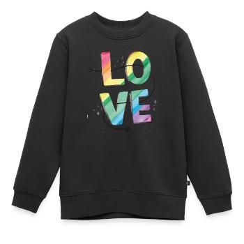 gay pride gay pride shirtGay Pride Love Regenbogen - Kinder Premium Organic Sweatshirt - Schwarz - Vorne - AI Model Kid Female (0cm)