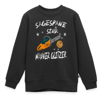 Sägespäne sind Männer Glitzer - Kinder Premium Organic Sweatshirt - Schwarz - Vorne - AI Model Kid Female (0cm)
