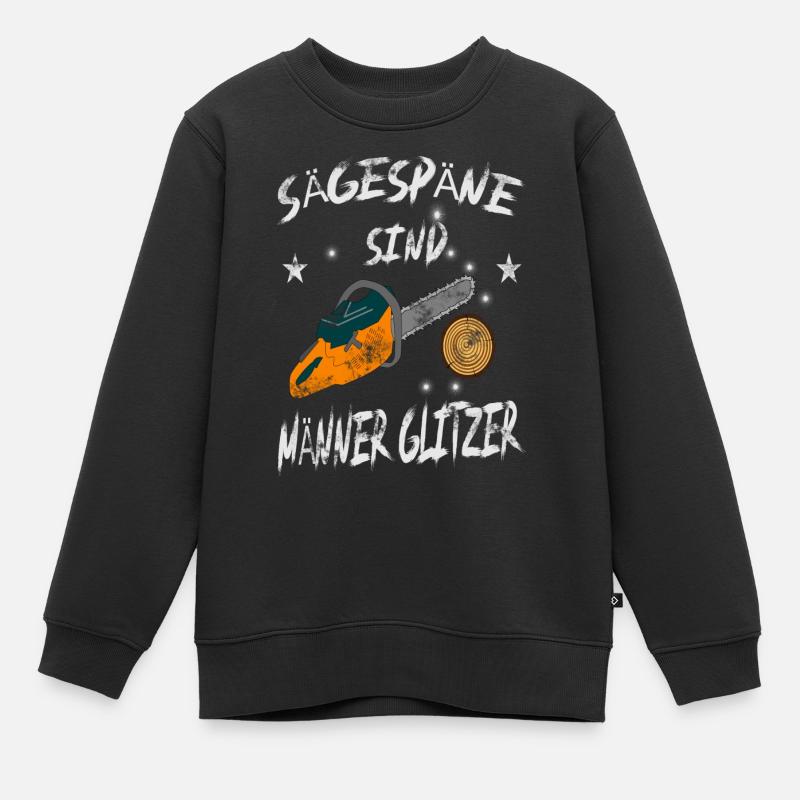 Sägespäne sind Männer Glitzer - Kinder Premium Organic Sweatshirt - Schwarz