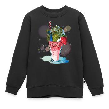 Pfau - Kinder Premium Organic Sweatshirt - Schwarz - Vorne - AI Model Kid Female (0cm)