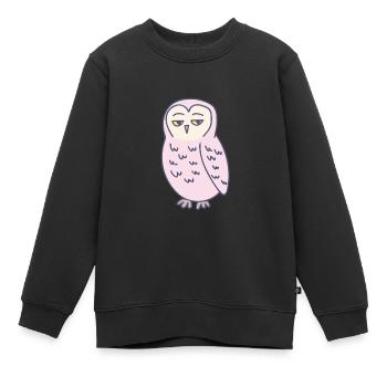 Eule Genervt Lustig - Kinder Premium Organic Sweatshirt - Schwarz - Vorne - AI Model Kid Female (0cm)