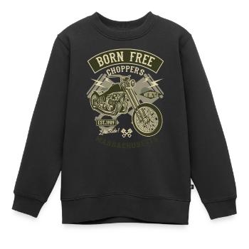 Hubschrauber - Kinder Premium Organic Sweatshirt - Schwarz - Vorne - AI Model Kid Female (0cm)
