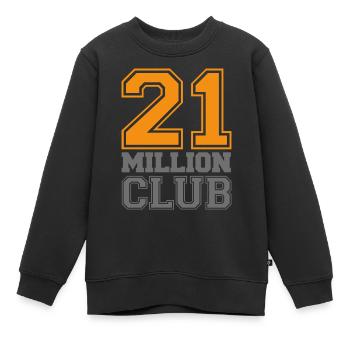 21 Millionen Club - Kinder Premium Organic Sweatshirt - Schwarz - Vorne - AI Model Kid Female (0cm)