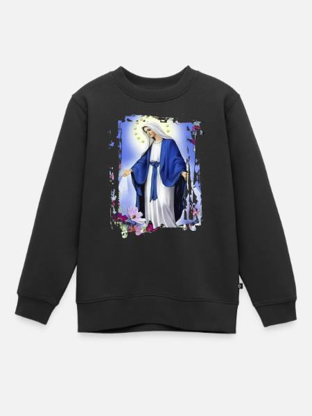 Holly Mary Maria Madonna Mariana Vierge Marie - Sweat Premium enfant bio - noir