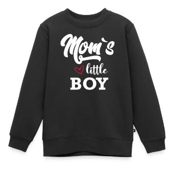 Baby Kind Mama Little Boy Mom Kleiner Junge - Kinder Premium Organic Sweatshirt - Schwarz - Vorne - AI Model Kid Female (0cm)