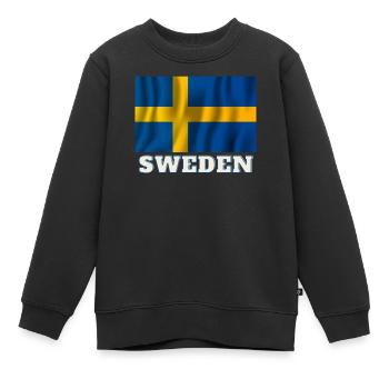 Schweden - Kinder Premium Organic Sweatshirt - Schwarz - Vorne - AI Model Kid Female (0cm)