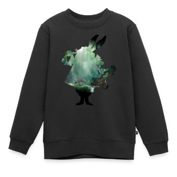 Kaninchen und Wald - Kinder Premium Organic Sweatshirt - Schwarz - Vorne - AI Model Kid Female (0cm)