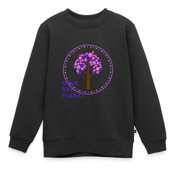 Save The Planet! - Kinder Premium Organic Sweatshirt - Schwarz - Vorne - AI Model Kid Female (0cm)