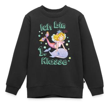 Prinzessin Lillifee Ich bin 1. Klasse Meerjungfrau - Kinder Premium Organic Sweatshirt - Schwarz - Vorne - AI Model Kid Female (0cm)