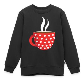 Heiße Schokolade - Kinder Premium Organic Sweatshirt - Schwarz - Vorne - AI Model Kid Female (0cm)
