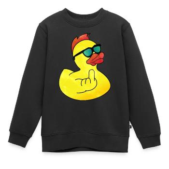 Canard en caoutchouc Canard de bain frais - Sweat Premium enfant bio - noir - Devant - AI Model Kid Female (0cm)