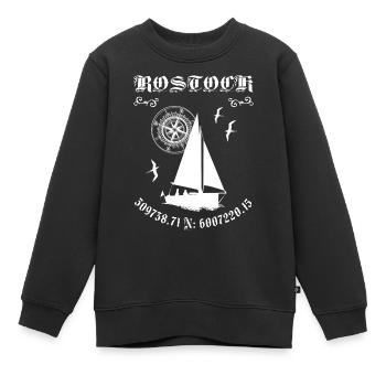 Rostock - Kinder Premium Organic Sweatshirt - Schwarz - Vorne - AI Model Kid Female (0cm)