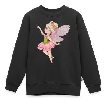 elfe - Kinder Premium Organic Sweatshirt - Schwarz - Vorne - AI Model Kid Female (0cm)