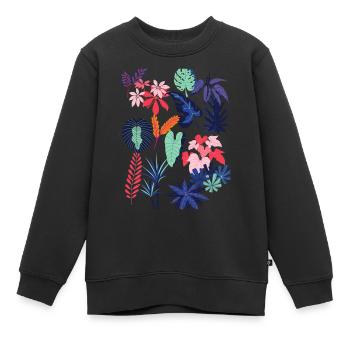 Bunte Blätter - Kinder Premium Organic Sweatshirt - Schwarz - Vorne - AI Model Kid Female (0cm)