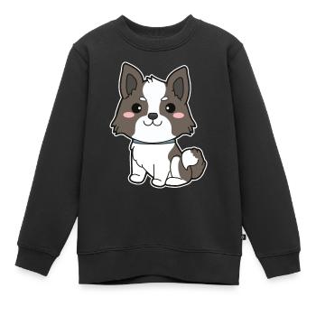 Border Collie - Kinder Premium Organic Sweatshirt - Schwarz - Vorne - AI Model Kid Female (0cm)