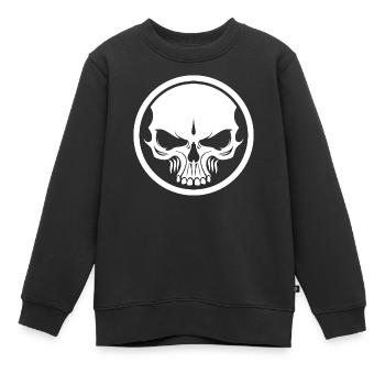 Evil Skull - Kids Premium Organic Sweatshirt - black - Front - AI Model Kid Female (0cm)