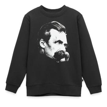Friedrich Nietzsche Philosophie T-Shirt - Sweat Premium enfant bio - noir - Devant - AI Model Kid Female (0cm)