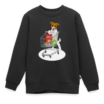 Jack war Shoppen - Kinder Premium Organic Sweatshirt - Schwarz - Vorne - AI Model Kid Female (0cm)