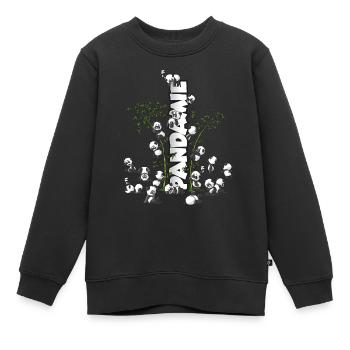 Pandas "Pandamie" süße knuddelige Pandabären - Kinder Premium Organic Sweatshirt - Schwarz - Vorne - AI Model Kid Female (0cm)