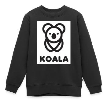 Koala, Bear, Nature, Climate, Protection, Australia, Organic - Kids Premium Organic Sweatshirt - black - Front - AI Model Kid Female (0cm)
