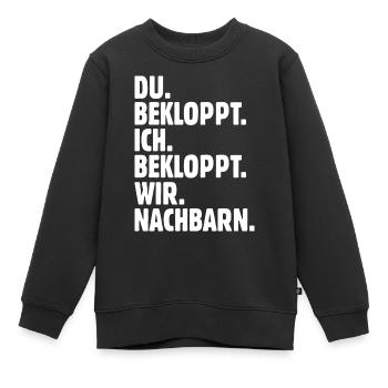 Nachbar - Kinder Premium Organic Sweatshirt - Schwarz - Vorne - AI Model Kid Female (0cm)