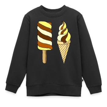 Eis - Kinder Premium Organic Sweatshirt - Schwarz - Vorne - AI Model Kid Female (0cm)