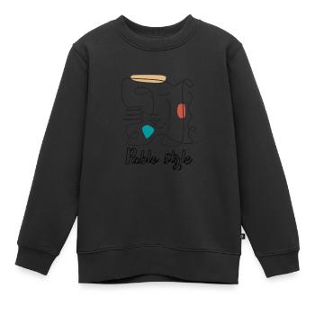 Pablo style - Kinder Premium Organic Sweatshirt - Schwarz - Vorne - AI Model Kid Female (0cm)