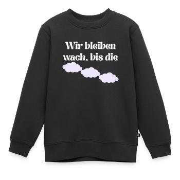 Lila Wolken Song - Kinder Premium Organic Sweatshirt - Schwarz - Vorne - AI Model Kid Female (0cm)