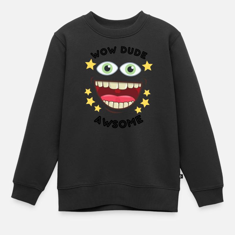 wow mec - Sweat Premium enfant bio - noir