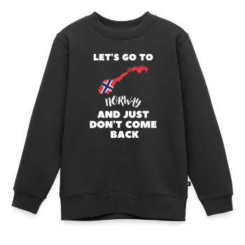 Drapeau norvégien Norvégien Drôle Norvège - Sweat Premium enfant bio - noir - Devant - AI Model Kid Female (0cm)