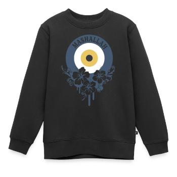 Nazar - Sweat Premium enfant bio - noir - Devant - AI Model Kid Female (0cm)