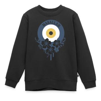 Nazar - Sweat Premium enfant bio - noir - Devant - AI Model Kid Female (0cm)