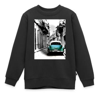 Rêve de La Havane - 3 - Sweat Premium enfant bio - noir - Devant - AI Model Kid Female (0cm)