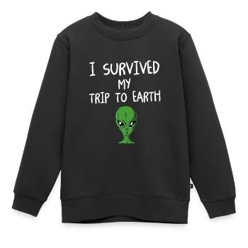 Alien Tshirt Ufo Außerirdische Kinder Mars Herren - Kinder Premium Organic Sweatshirt - Schwarz - Vorne - AI Model Kid Female (0cm)