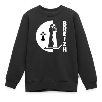 Bretagne, Breizh, celte - Sweat Premium enfant bio - noir - Devant - AI Model Kid Female (0cm)