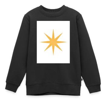 Star - Kinder Premium Organic Sweatshirt - Schwarz - Vorne - AI Model Kid Female (0cm)