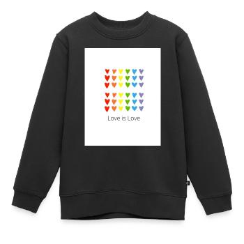 Love is Love - Kinder Premium Organic Sweatshirt - Schwarz - Vorne - AI Model Kid Female (0cm)