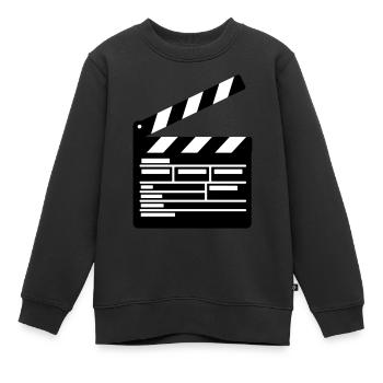 Filmklappe Directing Cinema - Kids Premium Organic Sweatshirt - black - Front - AI Model Kid Female (0cm)