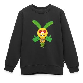 Veggie - Kinder Premium Organic Sweatshirt - Schwarz - Vorne - AI Model Kid Female (0cm)