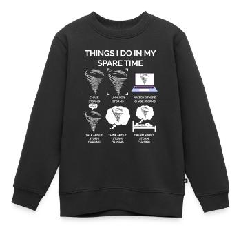 Tornado - Kinder Premium Organic Sweatshirt - Schwarz - Vorne - AI Model Kid Female (0cm)