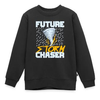 Tornado - Kinder Premium Organic Sweatshirt - Schwarz - Vorne - AI Model Kid Female (0cm)