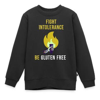 Combattre l’intolérance Sans gluten Soyez drôle Nutrition - Sweat Premium enfant bio - noir - Devant - AI Model Kid Female (0cm)