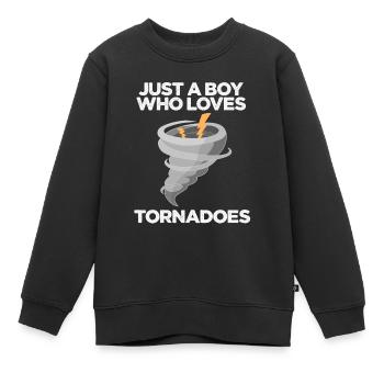 Tornado - Kinder Premium Organic Sweatshirt - Schwarz - Vorne - AI Model Kid Female (0cm)